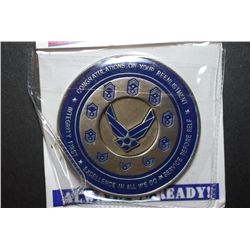 Congratulations On Your Reenlistment Military Coin; Integrity First Excellence In All We Do Service 