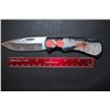 Image 1 : Collectible Folding Pocket Knife Bucks & Bulls Collection With Deer @ Stream Scene On Handle ; EST. 