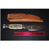 Image 2 : North American Hunting Club Collectible Knife & Sheath With Buck Scene On Blade; EST. $15-30