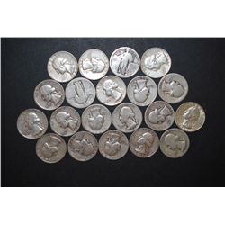 US Silver Quarters $5 Face Value; Various Dates, Conditions & Mint Marks; Lot of 20; EST. $125-150