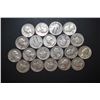 Image 1 : US Silver Quarters $5 Face Value; Various Dates, Conditions & Mint Marks; Lot of 20; EST. $125-150