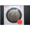 Image 1 : 1857 US Seated Liberty Half Dollar; EST. $15-20