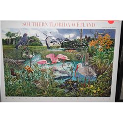 2006 Southern Florida Wetland US Postal Stamp Sheet (8th In A Series); Lot of 10 Stamps; Postmarked 