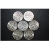 Image 2 : US Kennedy Half Dollar $3.50 Face Value; 40% Silver; Lot of 7; EST. $45-55