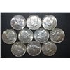 Image 1 : US Kennedy Half Dollar $5.00 Face Value; 40% Silver; Lot of 10; EST. $65-75