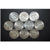 Image 2 : US Kennedy Half Dollar $5.00 Face Value; 40% Silver; Lot of 10; EST. $65-75