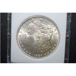 1889 US Silver Morgan $1; MCPCG Graded MS60; EST. $45-55