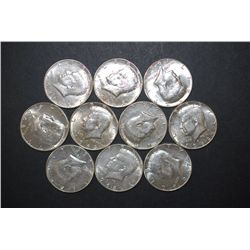 US Silver Kennedy Half Dollar $5 Face Value; Various Dates, Conditions & Mint Marks; 40% Silver; Lot