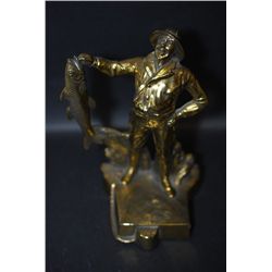 The Jennings Bros. Mfg. Co. 1940's "Fisherman With Fish" Statue; EST. $20-40