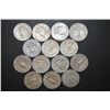 Image 2 : US Silver Quarters $3.50 Face Value; Various Dates, Conditions & Mint Marks; Lot of 14; EST. $90-110