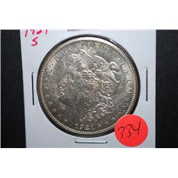 1921-S US Silver Morgan $1; EST. $35-45