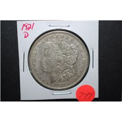 1921-D US Silver Morgan $1; EST. $35-45