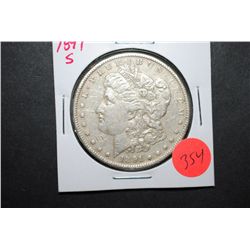 1891-S US Silver Morgan $1; EST. $35-45