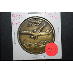 1982 Boeing 757 Rollout Commemorative Medal; EST. $5-10