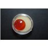 Image 1 : Large Round Orange Gemstone; EST. $15-30