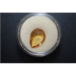 Large Teardrop-Shaped Yellow Gemstone; EST. $15-30