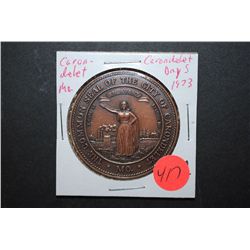 1973 First Annual Carondelet Days Collectible Token; The Common Seal Of The City Of Carondelet MO; E