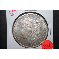 1921-D US Silver Morgan $1; EST. $35-45