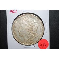 1921 US Silver Morgan $1; EST. $35-45