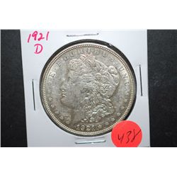 1921-D US Silver Morgan $1; EST. $35-45