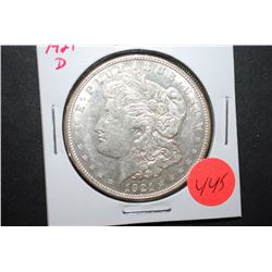 1921-D US Silver Morgan $1; EST. $35-45