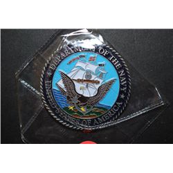 Department Of The Navy United States Of America Military Coin; Honor Courage Commitment; EST. $5-10