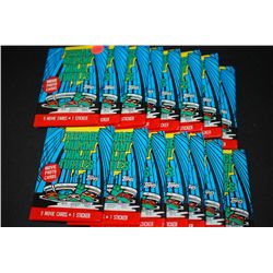 1990 Teenage Mutant Ninja Turtles Trading Cards; Lot of 9 Cards & 1 Sticker Per Pack; Lot of 15 Unop