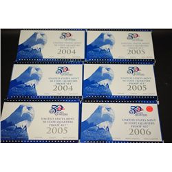 2004-S (2), 2005-S (3) & 2006-S US Mint State Quarter Proof Set With COA Included; EST. $30-40