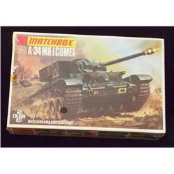 Matchbox - 1/76 A-34 MK 1 Comet Tank Model Kit Scale Model Figures in Original Packaging. Comes as s