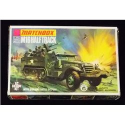 Matchbox - 1/76 M-16 Half-Track Tank Model Kit Scale Model Figures in Original Packaging. Comes as s