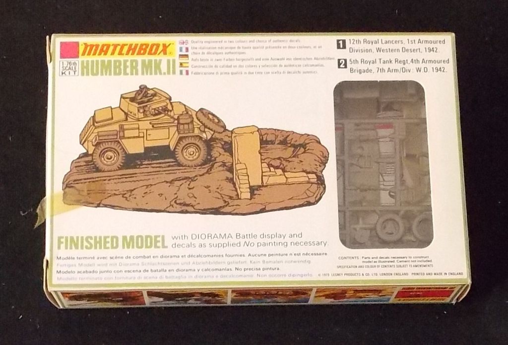 Matchbox - 1/76 Humber MK II Tank Model Kit Scale Model Figures in ...