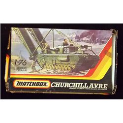Matchbox - 1/76 Churchill A.V.R.E. Bridgelayer Tan Scale Model Figures in Original Packaging. Comes 