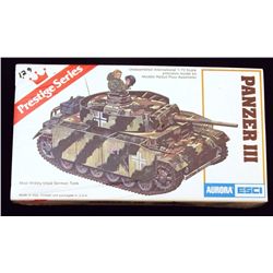 Aurora ESCI - 1/72 Scale German Panzer III Tank Mi Unbuilt Model Kit in Original Packaging. Comes as