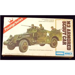 Aurora ESCI - 1/72 Scale M3 Armoured Scout Car Mil Unbuilt Model Kit in Original Packaging. Comes as