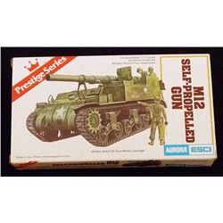 Aurora ESCI - 1/72 Scale M12 Self-Propelled Gun Mi Unbuilt Model Kit in Original Packaging. Comes as