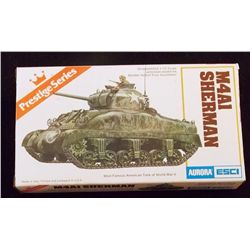 Aurora ESCI - 1/72 Scale M4A1 Sherman Tank Militar Unbuilt Model Kit in Original Packaging. Comes as