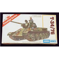 Aurora ESCI - 1/72 Scale T 34 / 76 Military Vehicl Unbuilt Model Kit in Original Packaging. Comes as