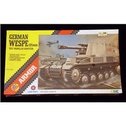 A.H.M. Armor Kits -  1/72 Scale German Wespe 105mm Unbuilt Model Kit in Original Packaging. Comes as