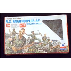 ESCI ERTL - 1/72 Scale WWII U.S. Paratroopers 82nd Scale Model Figures in Original Packaging. Comes 