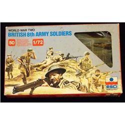 ESCI ERTL - 1/72 Scale WWII British 8th Army Soldi Scale Model Figures in Original Packaging. Comes 