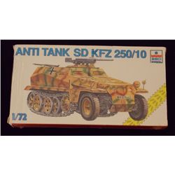 ESCI ERTL - 1/72 Scale SD. KFZ 250/10 Anti Tank Ha Unbuilt Model Kit in Original Packaging. Comes as