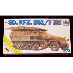 ESCI ERTL - 1/72 Scale SD. KFZ 251/7 Pioneer Half- Unbuilt Model Kit in Original Packaging. Comes as
