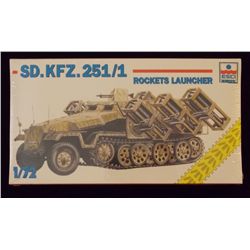 ESCI ERTL - 1/72 Scale SD. KFZ 251/1 Rocket Launch Unbuilt Model Kit in Original Packaging. Comes as