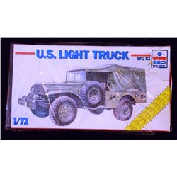 ESCI ERTL - 1/72 Scale WC 51 U.S. Light Truck Mili Unbuilt Model Kit in Original Packaging. Comes as