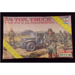ESCI ERTL - 1/72 Scale U.S. 3/4 Ton Truck Military Unbuilt Model Kit in Original Packaging. Comes as