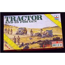 ESCI ERTL - 1/72 Scale British Tractor and 25 Poun Unbuilt Model Kit in Original Packaging. Comes as