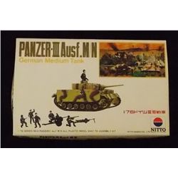 Nitto 1/76 Scale Panzer III Ausf. M/N German Mediu Unbuilt Model Kit in Original Packaging. Comes as