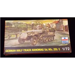 ESCI 1/72 Scale German Half-Track Hanomag Sd. Kfz. Unbuilt Model Kit in Original Packaging. Comes as