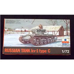ESCI 1/72 Scale Russian Tank kv-1 type C Unbuilt Model Kit in Original Packaging. Comes as shown in 