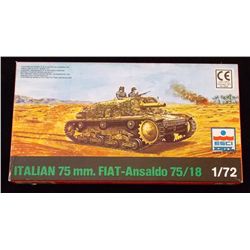 ESCI 1/72 Scale Italian 75mm. FIAT-Ansaldo 75/18 Unbuilt Model Kit in Original Packaging. Comes as s